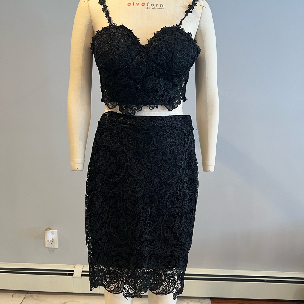 Elegant Black Lace Skirt by